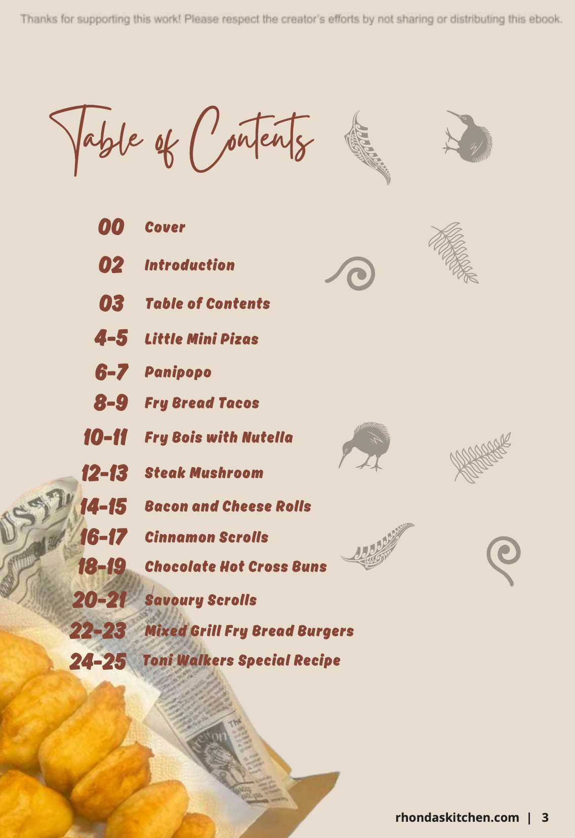 Rhonda's Fry Bread Heavenly Made Ideas Cookbook (DIGITAL FILE)